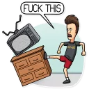 😡-Beavis and Butt-head, Telegram Sticker