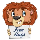 🤗-King Leo, Telegram Sticker