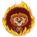 🔥-King Leo, Telegram Sticker