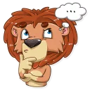 🤔-King Leo, Telegram Sticker