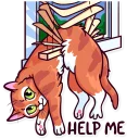 😓-Meme Cats, Telegram Sticker