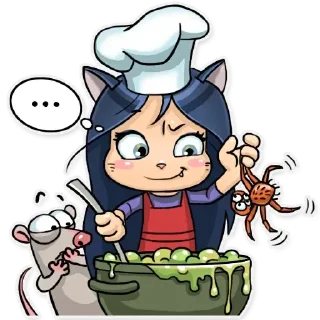 😏-Kitty the Witch, Telegram Sticker