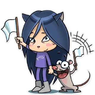 🏳️-Kitty the Witch, Telegram Sticker