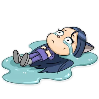 😭-Kitty the Witch, Telegram Sticker