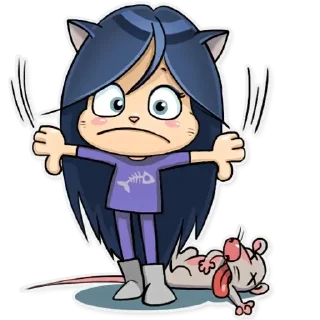 👎-Kitty the Witch, Telegram Sticker