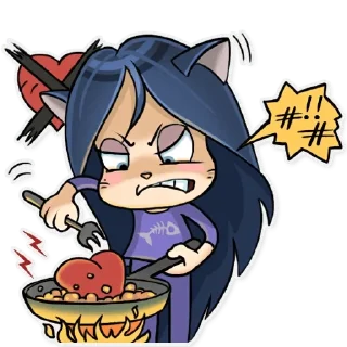 😠-Kitty the Witch, Telegram Sticker