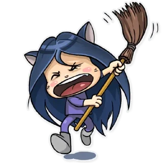 😤-Kitty the Witch, Telegram Sticker