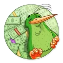 🤑-Kiwi Kiwi, Telegram Sticker
