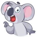 😯-Koala Chuck, Telegram Sticker