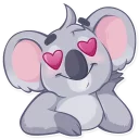 😍-Koala Chuck, Telegram Sticker
