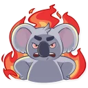 😡-Koala Chuck, Telegram Sticker