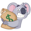 💰-Koala Chuck, Telegram Sticker