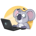 😶-Koala Chuck, Telegram Sticker