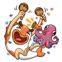 🎉-Mr. Koi and Octopussy, Telegram Sticker