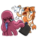 👋-Mr. Koi and Octopussy, Telegram Sticker