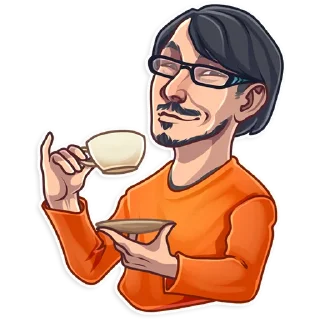 ☕️-Hideo Kojima, Telegram Sticker
