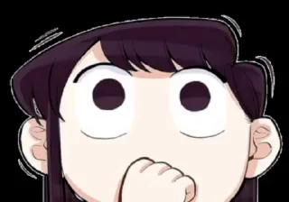 😬-Komi Can't Communicate, Telegram Sticker