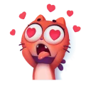 😍-Kotenok Taffi, Telegram Sticker
