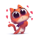 😍-Kotenok Taffi, Telegram Sticker