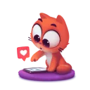 💟-Kotenok Taffi, Telegram Sticker