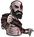 👇-God of War, Telegram Sticker