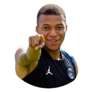 👈-Kylian Mbappe, Telegram Sticker