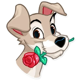 🌹-Lady and the Tramp, Telegram Sticker