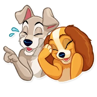 😂-Lady and the Tramp, Telegram Sticker