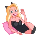 👋-Lady Cat, Telegram Sticker
