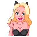🖕-Lady Cat, Telegram Sticker