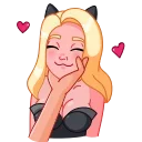 🤗-Lady Cat, Telegram Sticker