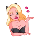 😘-Lady Cat, Telegram Sticker