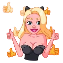 👍-Lady Cat, Telegram Sticker