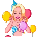 🥳-Lady Cat, Telegram Sticker