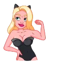 💪-Lady Cat, Telegram Sticker
