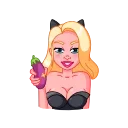 🍆-Lady Cat, Telegram Sticker