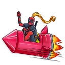 👋-Lady Deadpool, Telegram Sticker