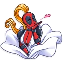 😘-Lady Deadpool, Telegram Sticker