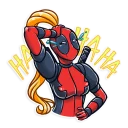 😂-Lady Deadpool, Telegram Sticker