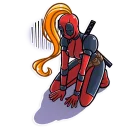 😰-Lady Deadpool, Telegram Sticker