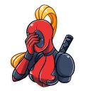 🤦‍♀️-Lady Deadpool, Telegram Sticker