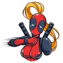 😠-Lady Deadpool, Telegram Sticker