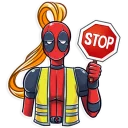 ⛔️-Lady Deadpool, Telegram Sticker