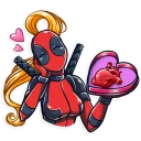 ❤️-Lady Deadpool, Telegram Sticker