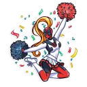 🎉-Lady Deadpool, Telegram Sticker