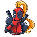 🤔-Lady Deadpool, Telegram Sticker