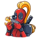 😡-Lady Deadpool, Telegram Sticker