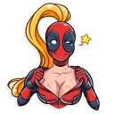 😉-Lady Deadpool, Telegram Sticker