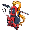 ⁉️-Lady Deadpool, Telegram Sticker
