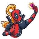 🖕-Lady Deadpool, Telegram Sticker
